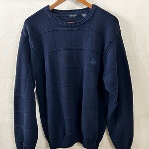 Vintage IZOD Men's Navy Sweater